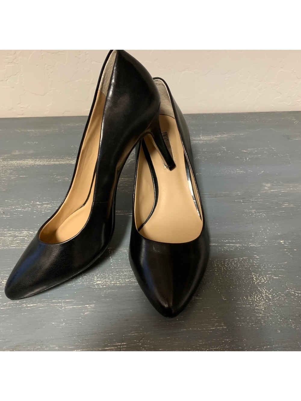 INC International Concepts black pointed-toe pumps